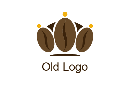 abstract persons with coffee beans symbol