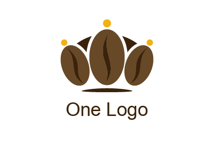 abstract persons with coffee beans symbol