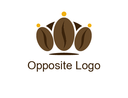 abstract persons with coffee beans symbol