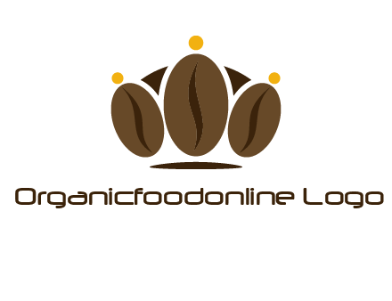 abstract persons with coffee beans symbol