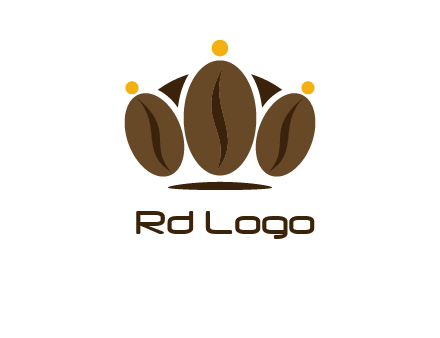 abstract persons with coffee beans symbol