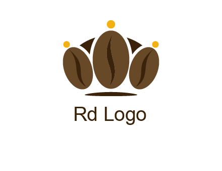 abstract persons with coffee beans symbol