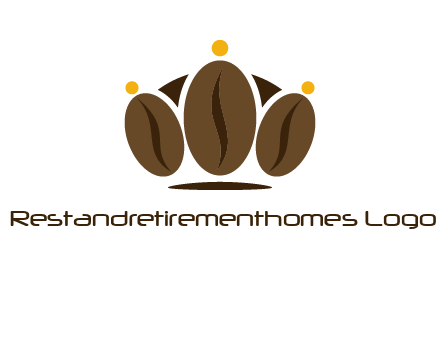 abstract persons with coffee beans symbol