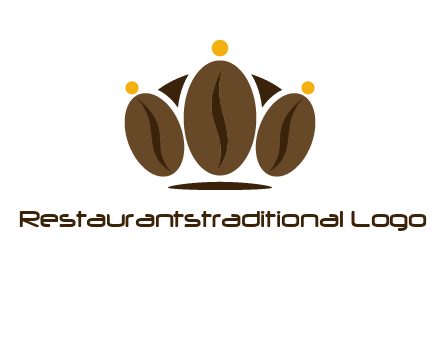 abstract persons with coffee beans symbol