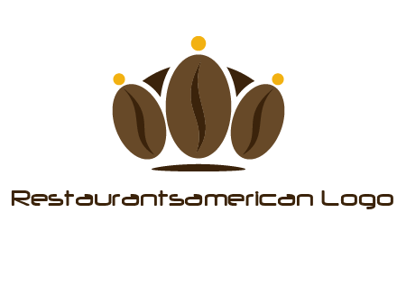 abstract persons with coffee beans symbol
