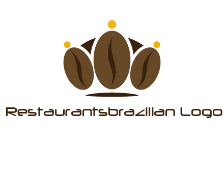 abstract persons with coffee beans symbol