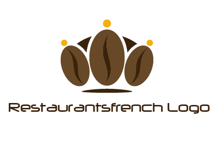 abstract persons with coffee beans symbol