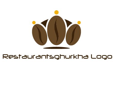 abstract persons with coffee beans symbol