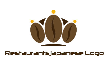 abstract persons with coffee beans symbol