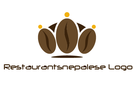 abstract persons with coffee beans symbol