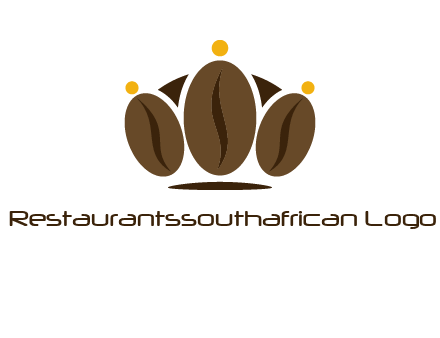 abstract persons with coffee beans symbol