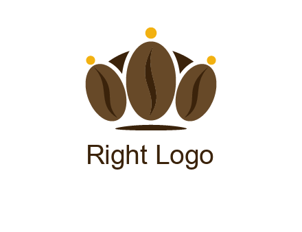 abstract persons with coffee beans symbol