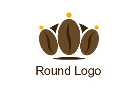 abstract persons with coffee beans symbol
