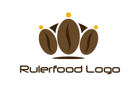abstract persons with coffee beans symbol