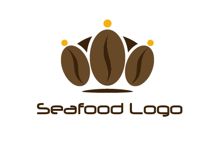 abstract persons with coffee beans symbol