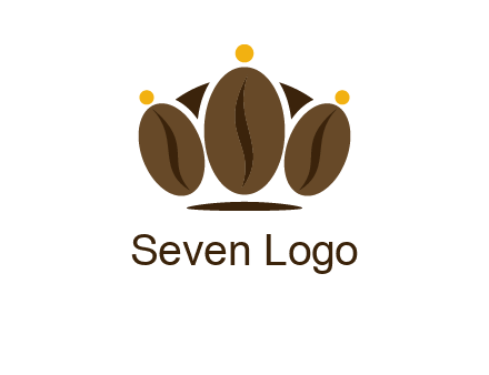 abstract persons with coffee beans symbol