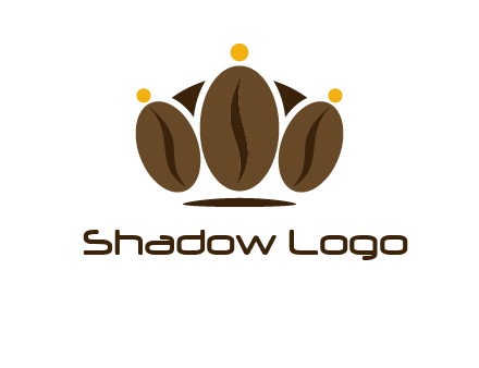 abstract persons with coffee beans symbol