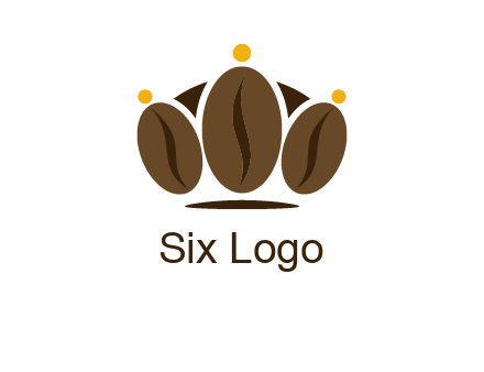abstract persons with coffee beans symbol