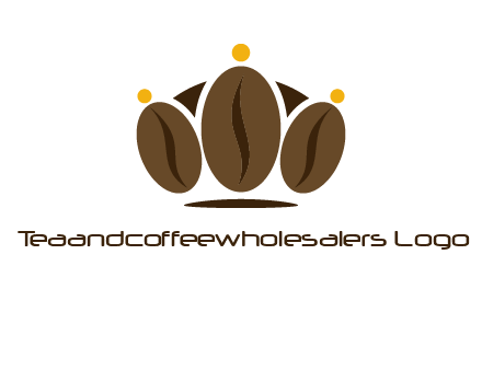 abstract persons with coffee beans symbol