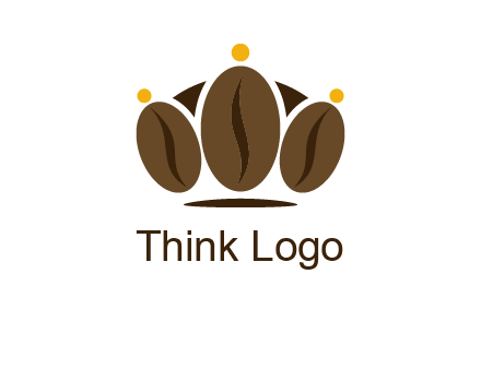 abstract persons with coffee beans symbol