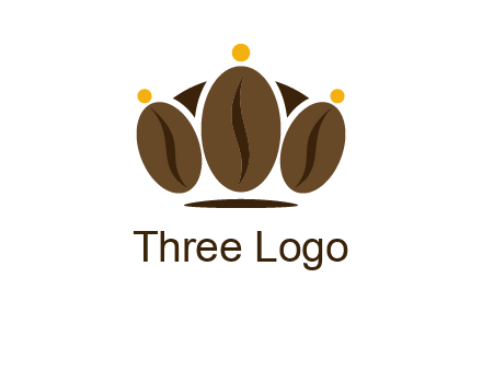 abstract persons with coffee beans symbol
