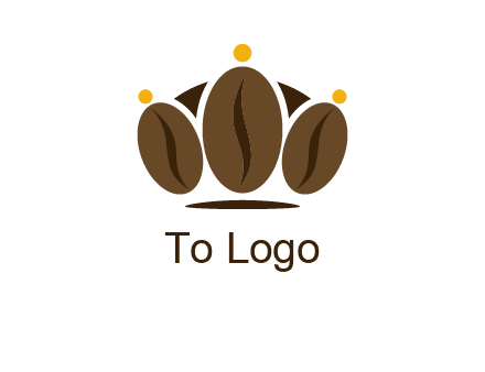 abstract persons with coffee beans symbol