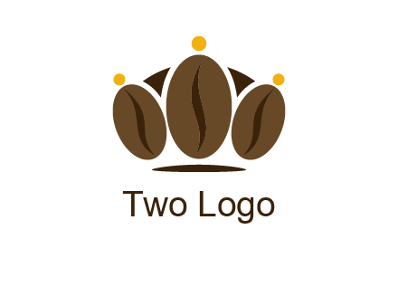 abstract persons with coffee beans symbol