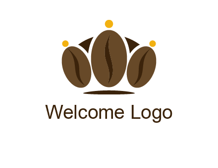 abstract persons with coffee beans symbol