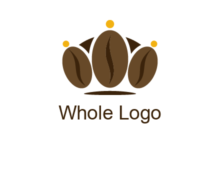 abstract persons with coffee beans symbol