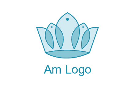 crown with abstract fish logo