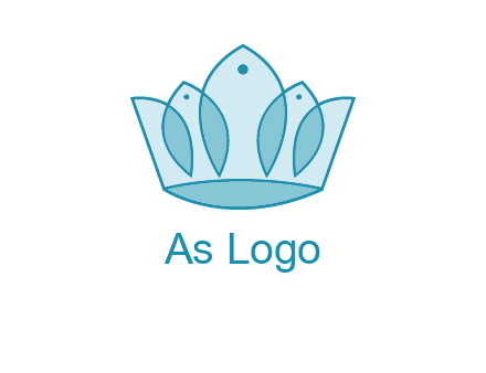 crown with abstract fish logo