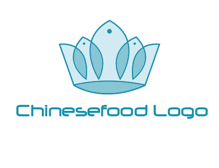 crown with abstract fish logo