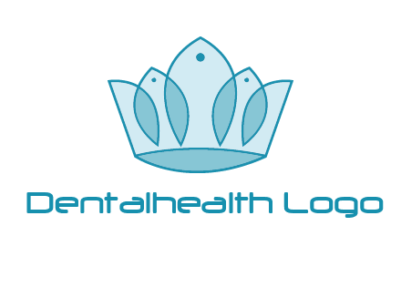crown with abstract fish logo