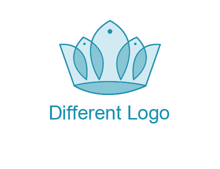 crown with abstract fish logo