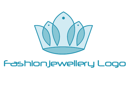 crown with abstract fish logo