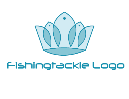 crown with abstract fish logo