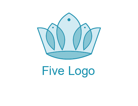crown with abstract fish logo