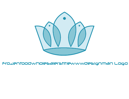 crown with abstract fish logo