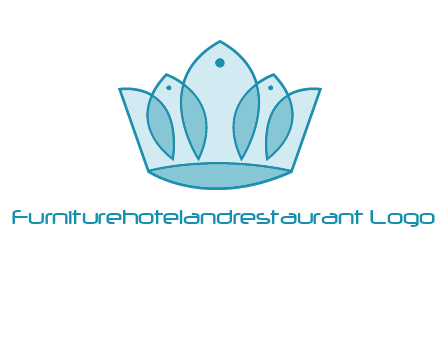 crown with abstract fish logo