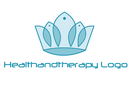 crown with abstract fish logo