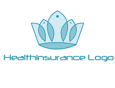 crown with abstract fish logo