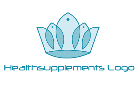 crown with abstract fish logo