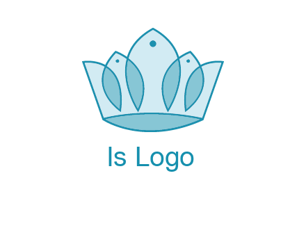 crown with abstract fish logo