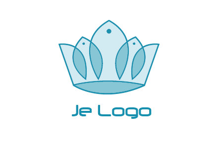 crown with abstract fish logo