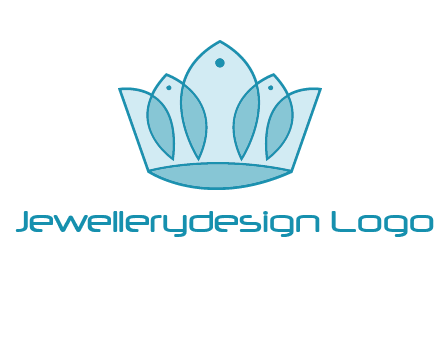 crown with abstract fish logo