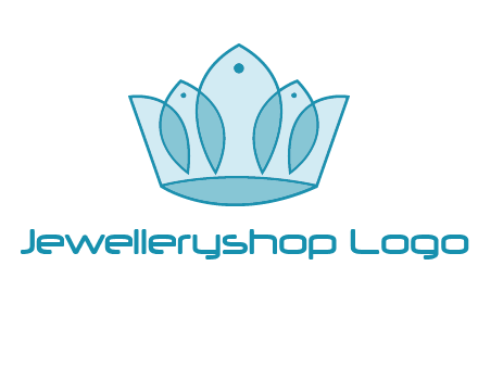 crown with abstract fish logo
