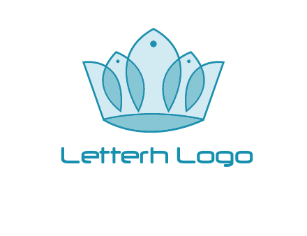 crown with abstract fish logo