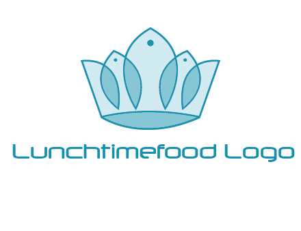 crown with abstract fish logo