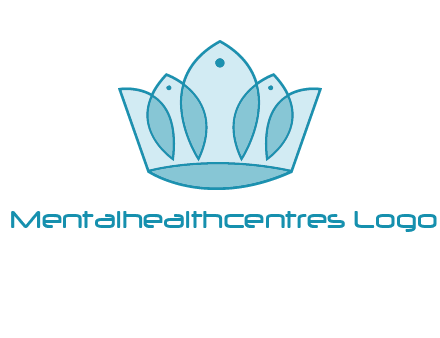 crown with abstract fish logo