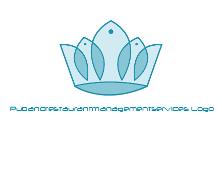 crown with abstract fish logo